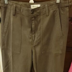 Womens Madewell Low Slung Baggy Brown Pants Size 27